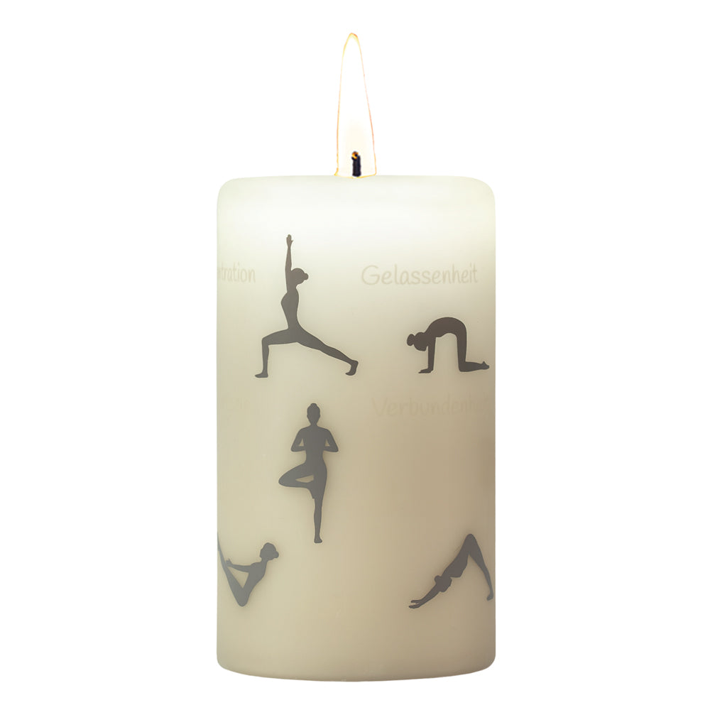 Wortlicht® Yoga, Farbe sahara, Größe: 14 x 7 cm, Material: Paraffin der Lebensmittelindustrie